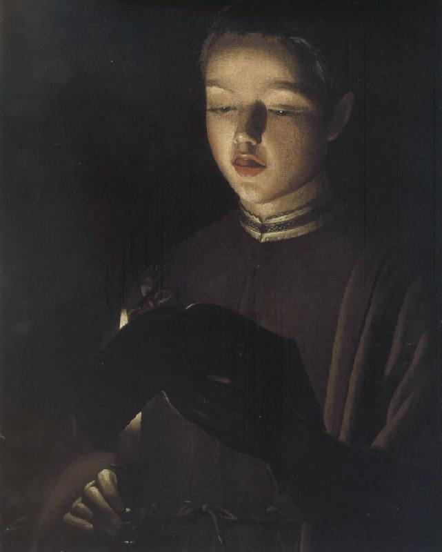 Georges de La Tour jeune chanteur oil painting image